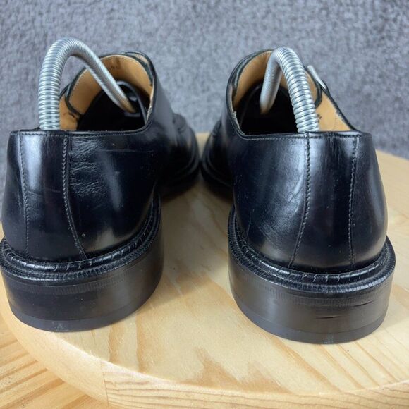 Brass Boot Oxford Genuine Ostrich Leather Mens 8.5 Black Shoe Handmade in Spain main image 4
